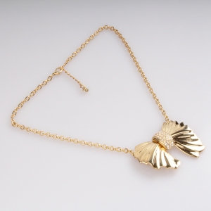 cheap butterfly ties chains gold statement necklace N90348