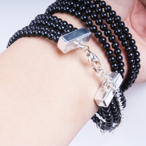 cheap men multilayer free seed bead bracelet necklace B10016