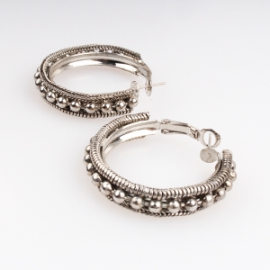 cheap silver ball chain cartilage hoop earrings E30056