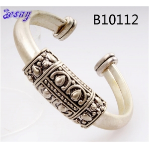 cheap silver jewelry tribal ethnic handcuff bracelet B10112