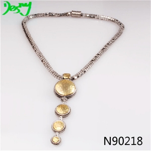 cheap silver necklace brazilian gold coin pendant jewelry N90218