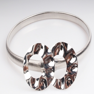 china high quality jewelry fasten double ring metal belt BT60019