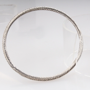 cute girls sex bangle spiral silver thin bracelet B10151