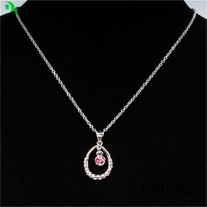 diamond designs teardrop shaped pendant necklace N90284