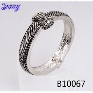 elastic bracelet swarovski crystal antique silver bangle B10067