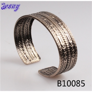engraved open indian fashion tattoo antique brass bangle