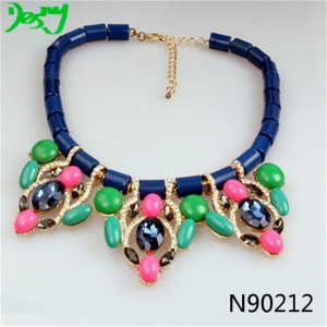 ethnic resin flower China factory shourouk necklace N90212