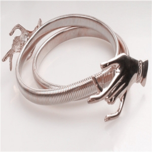 fancy stretch hand jewelry gold metal waist belt BT60005