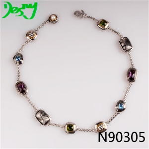 fashion jewelry austrian color crystal choker necklace N90305