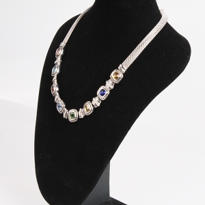 fashion jewelry colorful rhinestone choker necklace N90361