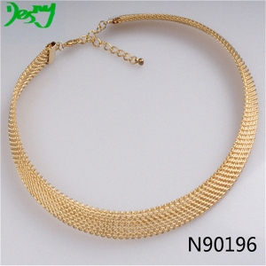 fashion jewelry gold twisted wire bangle choker necklace N90196