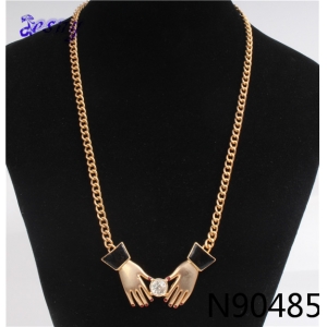 fashion jewelry hand of fatima zircon choker necklace N90485