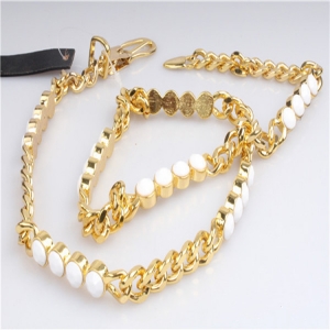 fashion lady beaded gold waist chain sash belt BT60021