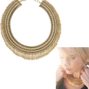 fashion  multilayer chains water drop choker necklace STN007