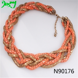 flexible snake chains braided statement necklace N90176