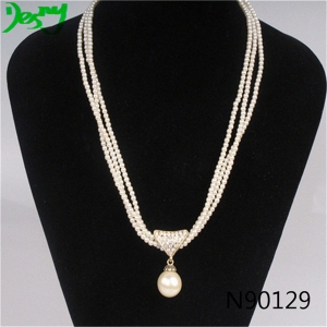 free seed bead big pearl pendant bracelet necklace N90129