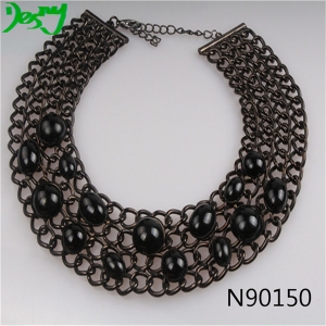 glass bead fashion jewelry mesh choker necklace N90150