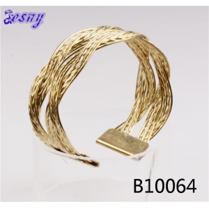handmade fitness braided turkish gold brass cuff bracelet B10064