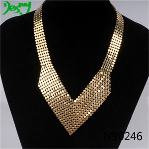 indian gold jewelry bold fake bling collar necklace N90246