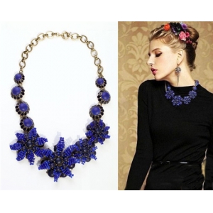 indian seed bead hawaiian flower starfish bib necklace STN013