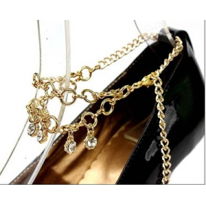 jewelry gold filled colour rhinestone shoes chains TS005