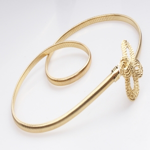 ladies fashion fancy gold metal cloth sash belt BT60025