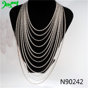طبقات سلسلة طويلة رقيقة الوشم العرقية مطاطا قلادة N90242