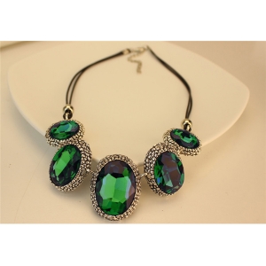 leather jewelry crystal sex diamond charmed necklace TBN009