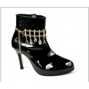 letter key turkey gold handmade crystal shoes chain TS002