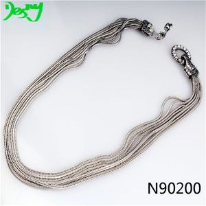 long layers chain necklace turkish silver jewelry N90200