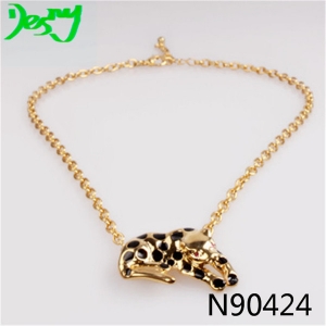 men's gold choker vietnam buffalo pendant necklace N90424