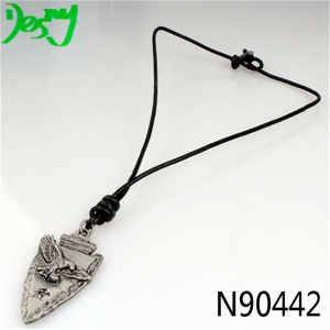 mens vintage boutique shield owl pendant necklace N90442