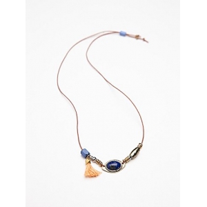 mesh long brass chain beaded gold leaf statement necklace