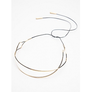muti-ues leather choker simple gold back body chain necklace