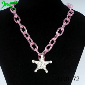 resin chain jewelry star of david pendant necklace N90172