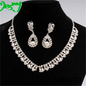 rhinestone bride wedding jewelry set necklace earrings N90459