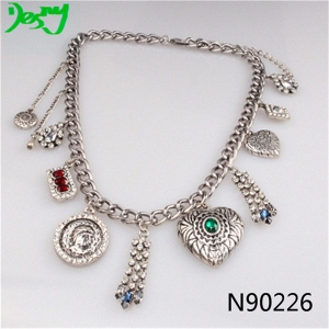 rhinestone heart shape dropship charm costume jewelry N90226