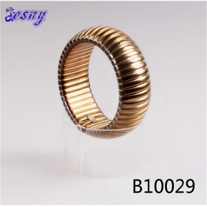 saudi gold jewelry elastic wide metal bangle bracelet B10029
