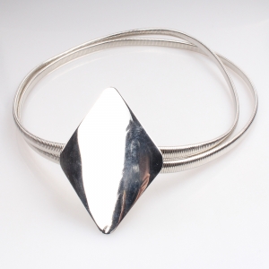 silver chain jewelry flat flex elastic waist belt BT60017