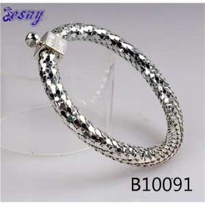 silver jewelry brand name letter snake skin bracelet B10091