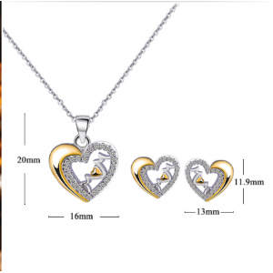 silver pendant earring necklace fashion pearl jewelry set manufacturer