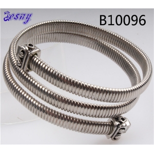 silver plated multilayer expandable wire bracelet B10096