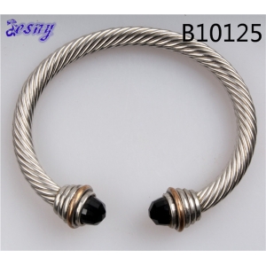 twisted wire fashion ladies engravable tibetan silver bangle