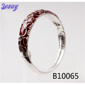 خمر 925 الاسترليني الفضة الأحمر المينا سوار الاسورة B10065