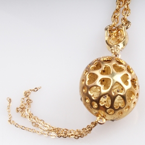 vintage boutique ball chain pearl pendant necklace N90074