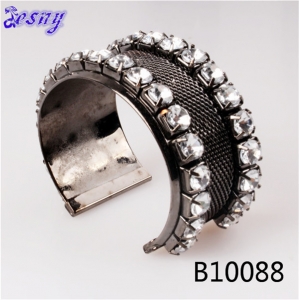 vintage crystal bracelet twisted wire cuff bangle B10088
