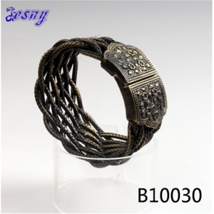 vintage magnetic copper flower twisted wire bangle B10030