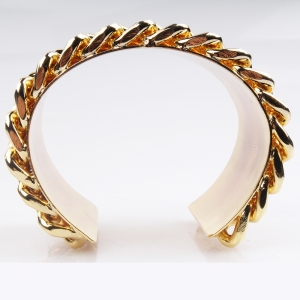 weight gold wide keith richards handcuff bracelet B10123