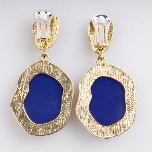 wholesale animal shaped colorful gemstone clip on earrings E30023