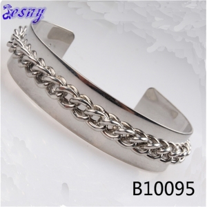wholesale charm chain salman khan silver handcuff bracelet B10095